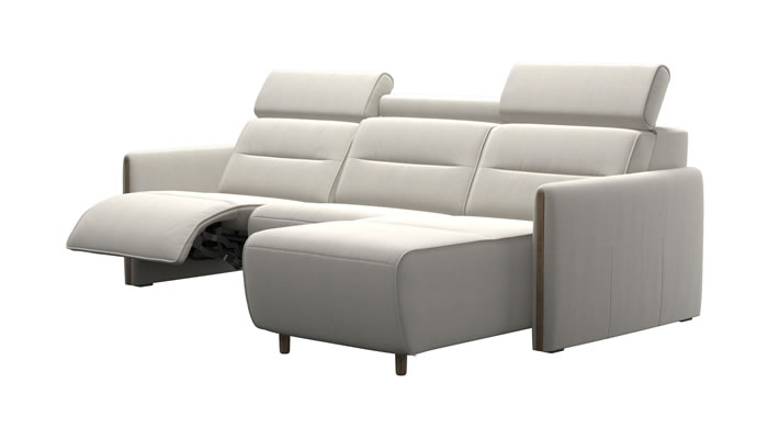 Stressless Emily Long Seat in Begonia Sand Fabric